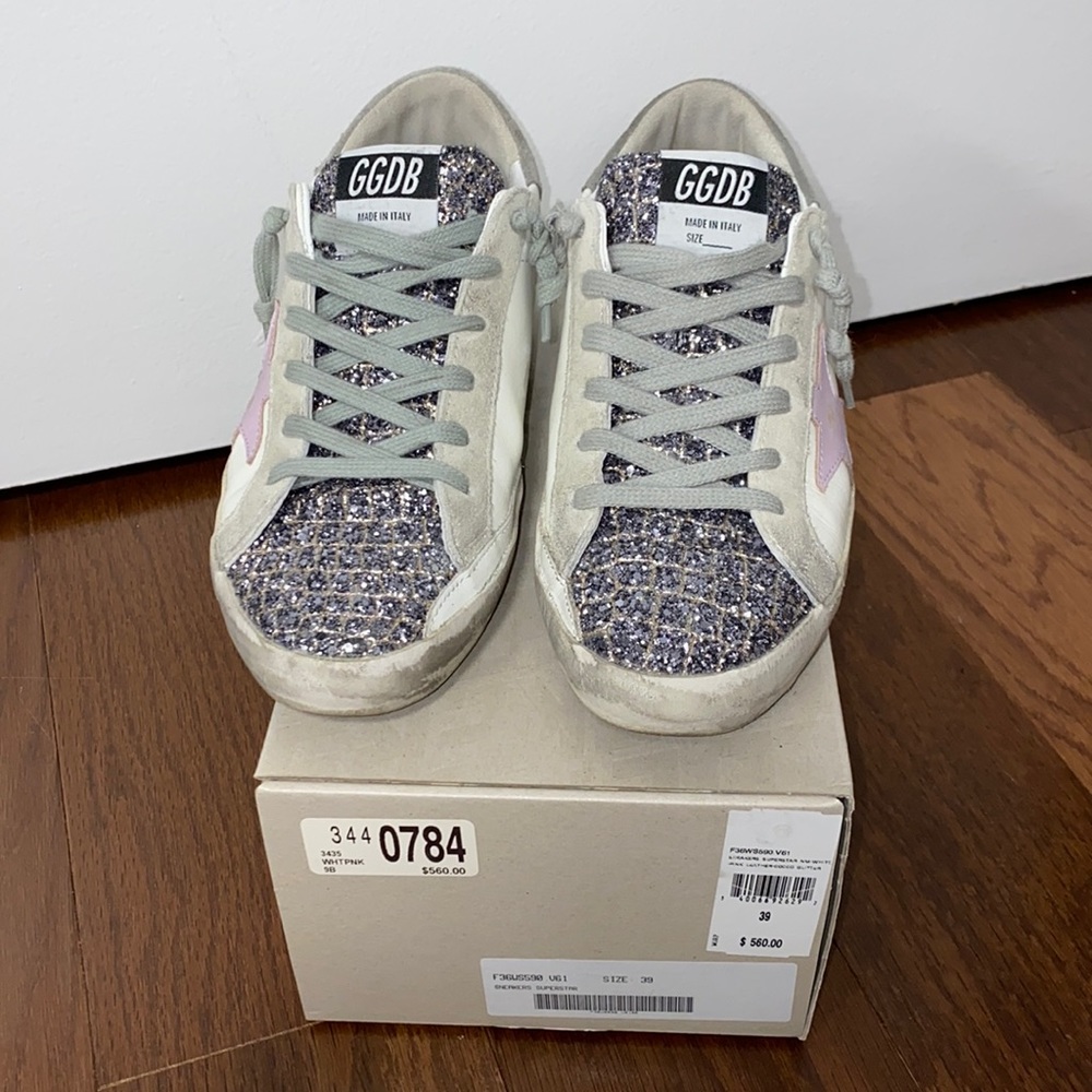 Golden Goose Superstar Mixed Glitter Sneakers